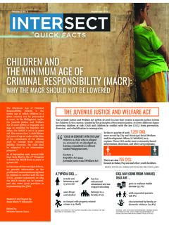 CHILDREN AND THE MINIMUM AGE OF CRIMINAL …