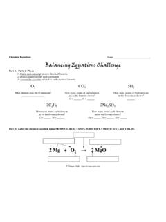 Balancing Equations ChallengeBalancing Equations Challenge