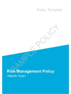 Risk Management Policy - Society of Actuaries in Ireland