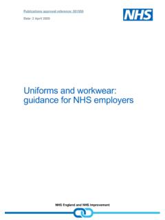 Uniforms and workwear: guidance for NHS employers