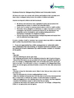 Guidance Notes for Safeguarding Children and …