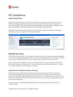 Qualys PCI Compliance Getting Started Guide