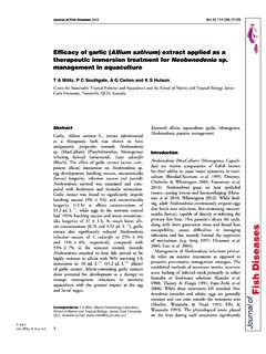 Efficacy of garlic (Allium sativum) extract applied as …