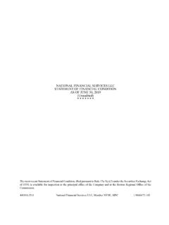 NATIONAL FINANCIAL SERVICES LLC STATEMENT OF …
