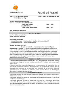 FICHE DE POSTE - perrayvaucluse.fr
