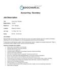 Accounting / Secretary Job Description - Adiochain