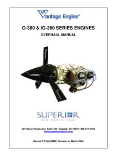 O-360 &amp; IO-360 SERIES ENGINES - rvplane.com