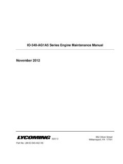 IO-540-AG1A5 Series Engine Maintenance Manual November …