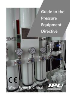 Guide to the Pressure Equipment Directive - IPU Group