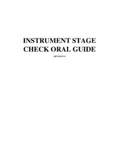 INSTRUMENT STAGE CHECK ORAL GUIDE - Coast Flight …