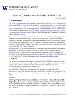 COVID-19 CLEANING AND DISINFECTION PROTOCOL