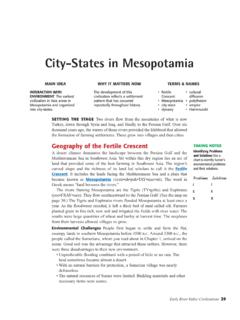 City-States in Mesopotamia