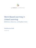 Work-Based Learning in Linked Learning