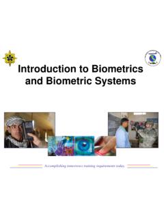 Introduction to Biometrics and Biometric Systems