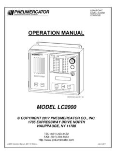 OPERATION MANUAL - Pneumercator