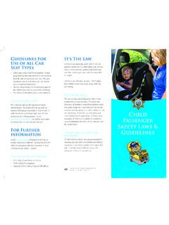 Child Passenger Safety Laws &amp; Guidelines