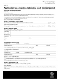 Form 21 - Application for a restricted electrical work ...