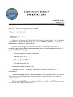 Department of Defense INSTRUCTION