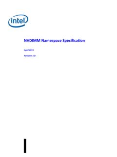 NVDIMM Namespace 1.0 - pmem.io