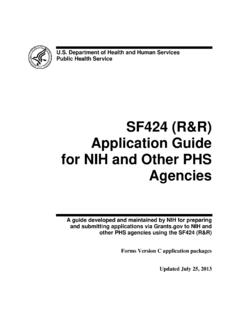 SF424 (R&amp;R) Application Guide for NIH and Other PHS …
