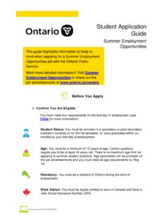 Student Application Guide - Ontario