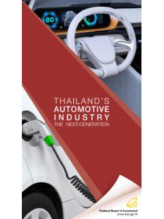 THAILAND’S AUTOMOTIVE INDUSTRY - Thailand Board of ...