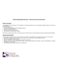 Evidence-Based Best Practices – Infection Control and ...