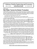 Key Water Factors for Broiler Production - ACES.edu