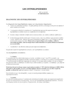 HYPERLIPIDEMIES - cmgb.fr