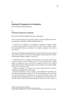 1 Heterocyclic Compounds: An Introduction