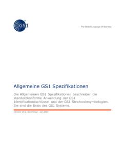 Allgemeine GS1 Spezifikationen