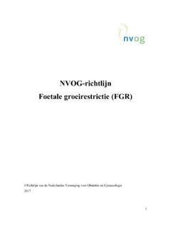 NVOG-richtlijn Foetale groeirestrictie (FGR)