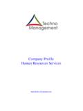 Company Profile Human Resources Services - Techno …