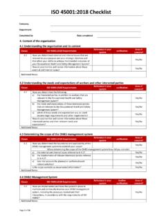 ISO 45001:2018 Checklist - HSSE WORLD