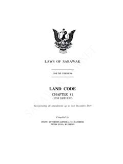 LAND CODE - Sarawak