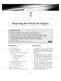Preparing the Patient for Surgery - samples.jbpub.com