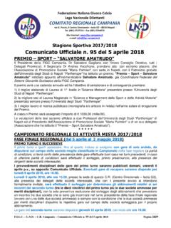 Stagione Sportiva 2017/2018 Comunicato Ufficiale …