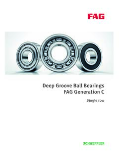 Deep Groove Ball Bearings FAG Generation C