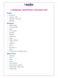 1.GENERAL SHOPPING VOCABULARY