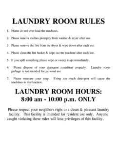 LAUNDRY ROOM RULES - Cepco Management