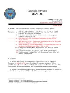 Department of Defense MANUAL
