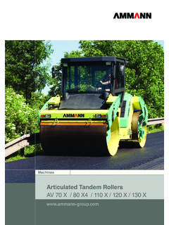 Articulated Tandem Rollers AV 70 X / 80 X4 / 110 X …