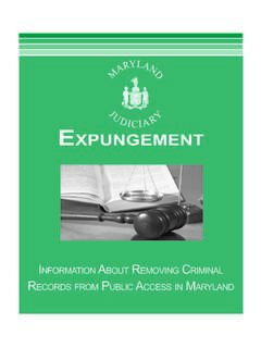 ExpungEmEnt - mdcourts.gov