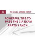 POWERFUL TIPS TO PASS THE CIA EXAM PARTS 3 AND 4