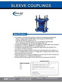 Sleeve Couplings - Chem Oil Products