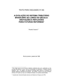 A EVOLU&#199;&#195;O DO SISTEMA TRIBUT&#193;RIO BRASILEIRO AO …