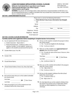 Closed School Loan Discharge Form - Student Aid