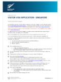 VISITOR VISA APPLICATION - SINGAPORE - VFS …