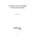 A Guide to Numerical Methods for Transport Equations
