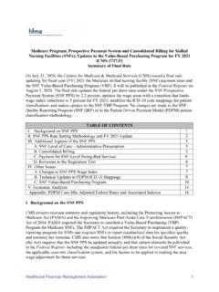 FY 2021 Skilled Nursing Facility PPS Final Rule Summary